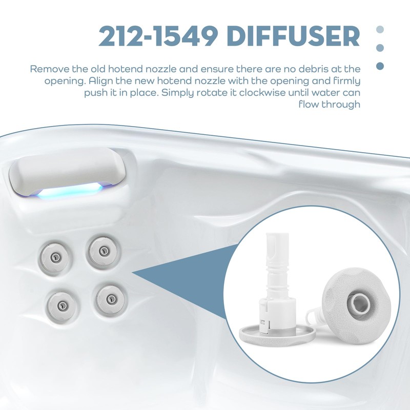 Showingo 2'' Spa Hot Tub Jets Compatible with Cluster Storm