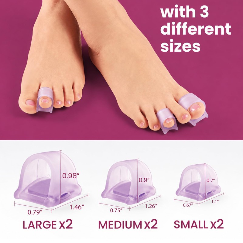 Hammer Toe Straightener: 3 Pairs Hammer Toe Corrector with Cushions