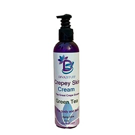 Crepey Skin Body & Face Cream With Hyaluronic Acid, Alpha Hydroxy and More (green tea scent)