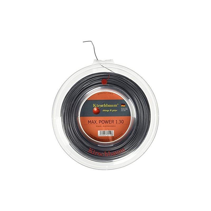 Kirschbaum Max Power String Reel - Black, 1.3 mm