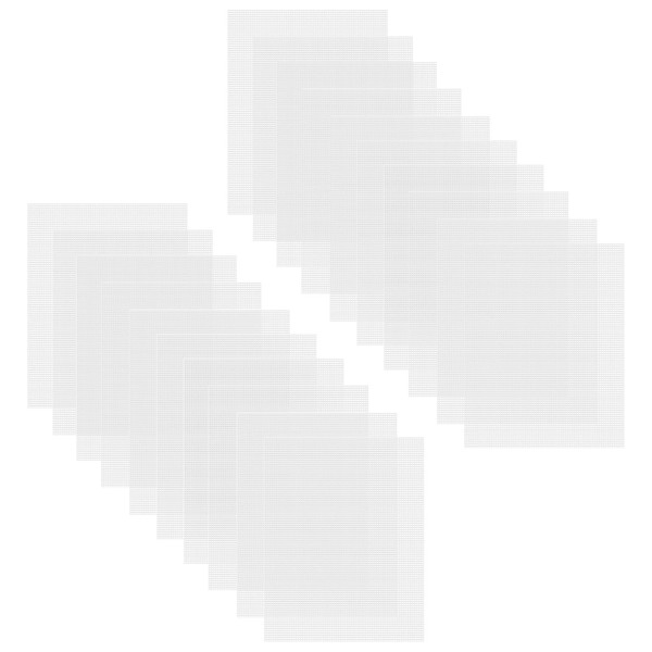 Caydo 20 Pieces 7 Count Plastic Mesh Canvas Sheets, Eye