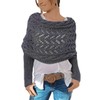 Fashionable Scarf with Sleeves for Women - Stylish Knitted Wrap