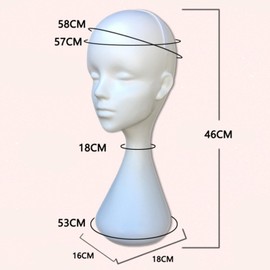 Perfeclan Mannequin Head Foam Display Lightweight Wigs Display Head Multi-Purpose Mannequin Head Hairpiece for Hair Pieces with Lower