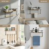 SDZOREN Hand Towel Holder with Wooden Shelf – Wall-Mounted Bathroom