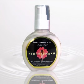 Crema Facial de Noche con Rosa Mosqueta 75 ml | Crema Hidratante Facial Nocturna para Mujer | Piel Grasa, Mixta y Seca | Crema Facial Hidratante Uso Nocturno
