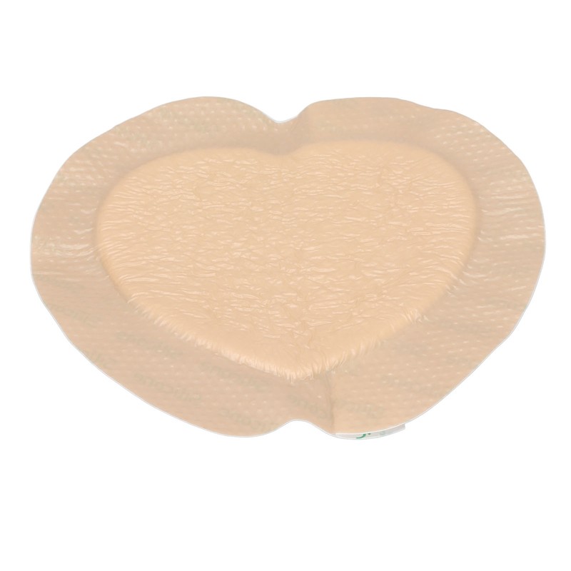 Heart Shaped Silicone Foam Dressing Bordered Waterproof Wound Bandage 18x18cm/7.09x7.09in