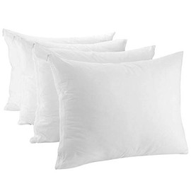 Craft Native Pack of 4 Zippered Pillow Protectors 100% Cotton - Breathable Pillow Cases - UK Standard ( 48 X 74 Cm ) Anti Allergy Dust Mite Premium Pillow Covers
