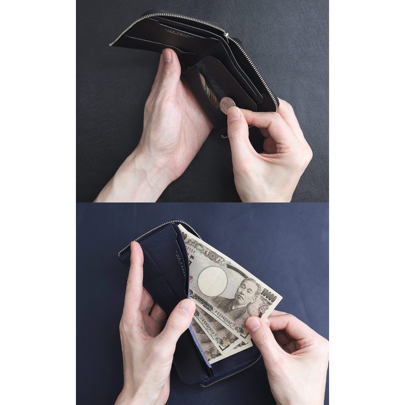 Life Pocket Smart Wallet Genuine Leather Bifold Men's Women's Mini