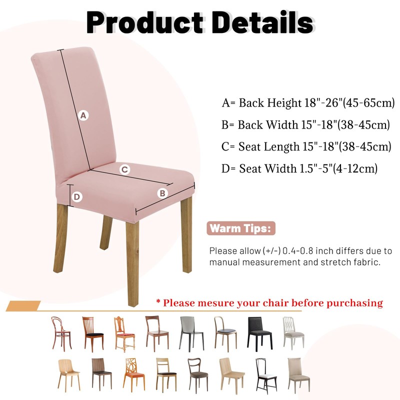 Stretch Chair Covers Set of 4 for Dining Room, 4