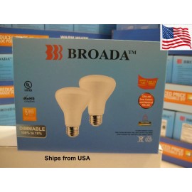 BROADA New 4 LED light Bulbs 8W Equivalent to 50W brightness Each  UL Listed Dimmable