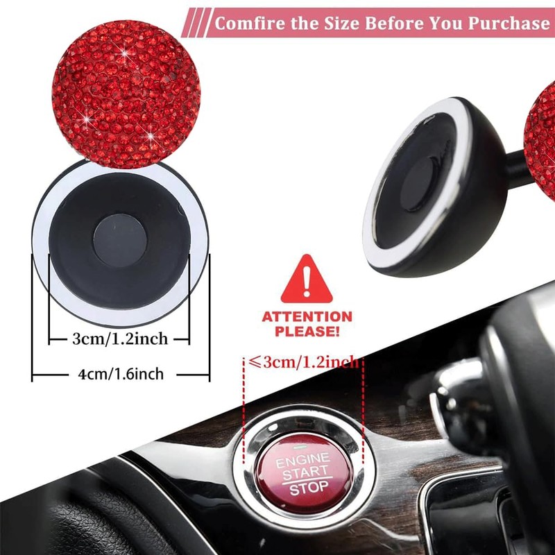 Bling Car Push Starter Button Cover One-Touch Car Push to