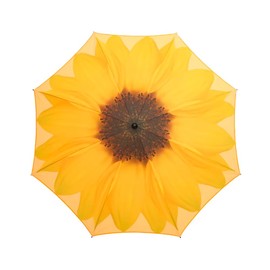 Knirps Ombrellone da spiaggia, design a girasole, 150 cm di diametro, nylon, 8 pannelli resistenti e gonne laterali, tubi metallizzati di colore bianco e regolabili in altezza