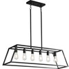 XISLTHOTSL Black Kitchen Island Lighting, 6-Light Farmhouse Chandeliers, Modern Industrial