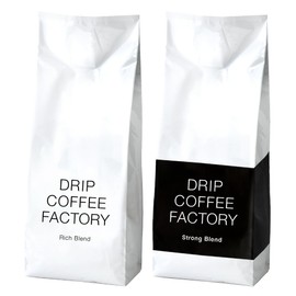 Drip Coffee Factory Rich & Strong Assorted Set, Medium Grind, 2.2 lbs (1 kg), 17.6 oz (500 g) x 2 Bags
