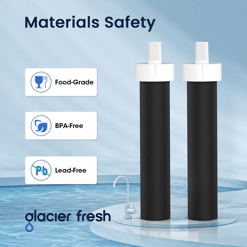 GLACIER FRESH Water Bottle Filters, Replacement for Brita BB06, Brita