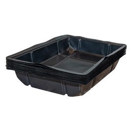 Kitty Lounge Disposable Litter Tray, Black, 25-Pack- Argee RG606/25