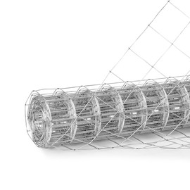 Fencer Wire Welded Wire Fence 12.5 Gauge, Galvanized Welded Fence Wire Roll, Mesh Size 4-Inch x 4-Inch, Hog Wire Fencing Cage, Multiple Use for Home Improvement & Animals Enclosure (5ft. x 100ft.)