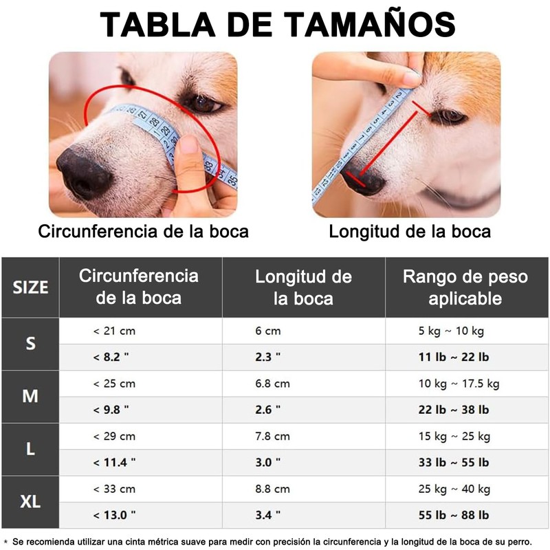 KOMPORY Bozal para Perro,Cubiertas de Boca de Perro con Forma