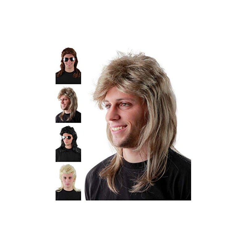 Vokuhila Wig for Men for Fancy Dress and Carnival, Fokuhila