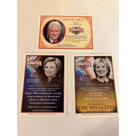 2016 DECISION 2016 HILLARY & BILL CLINTON "3-CARD LOT"