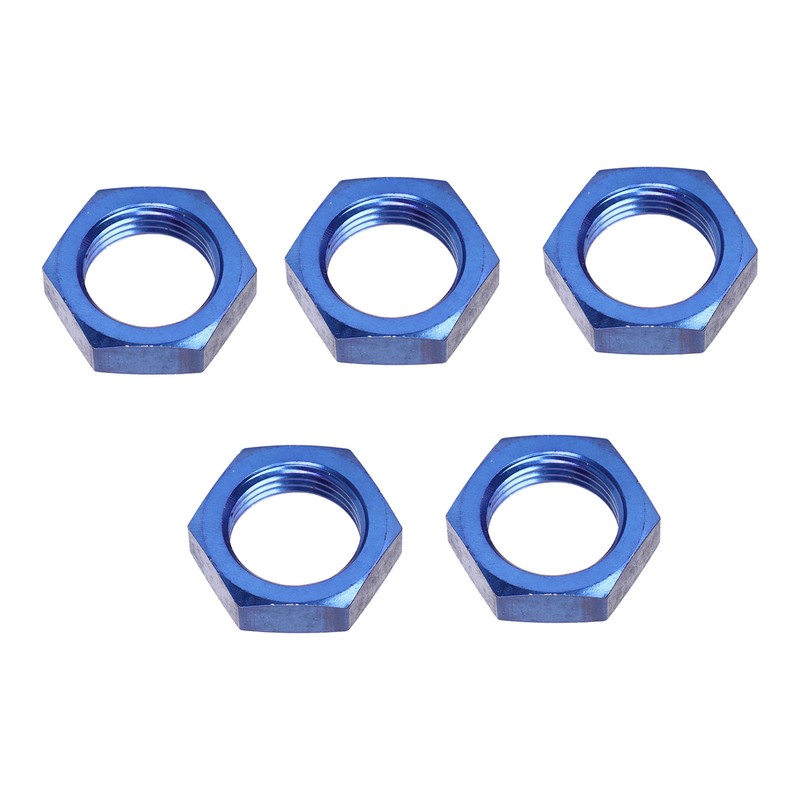 5 Pcs AN8 Female Thread Hex Locking Nut Metal Alloy
