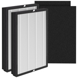 XBWW 2 Packs Type A2 F2 H13 True HEPA Replacement Filters for Filtrete FAP-C02-A2, FAP-C03-A2, FAP-T03-A2, FAP-SC02L, FAP-C02WA-G2, FAP-C03BA-G2, FAP-T03BA-G2 Air Cleaner Purifier, Part # 1150101