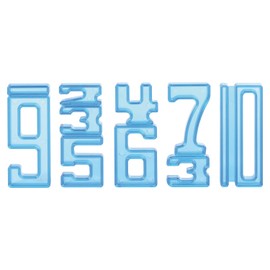 EDUPLAY 120779 Number Building Blocks Translucent Set of 140