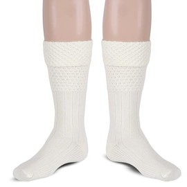 Allsafe Traders Scottish Bubbles - Manguera de horno para hombre, calcetines acanalados para tallas de zapatos de Estados Unidos, Blanco, Large