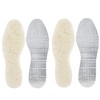 2 Pairs of Real Lambswool Insoles with Aluminium Layer, Natural,