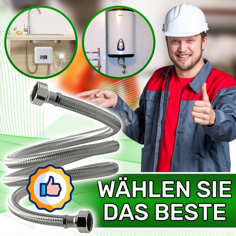 Flexible Water Connection Hose Length 25 cm Diameter 13 mm