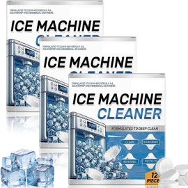Ice Machine Cleaner Descaler Tablets-36Pack Clean Tablets Compatible with Frigidaire, Opal, GE Profile, Kitchenaid, Nickel Safe Scale Remover for Countertop, Nugget Ice Makers