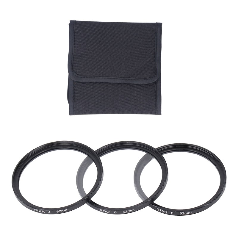 Star Filter Lens Set 52mm Adjustable Starburst Effect Filter 4
