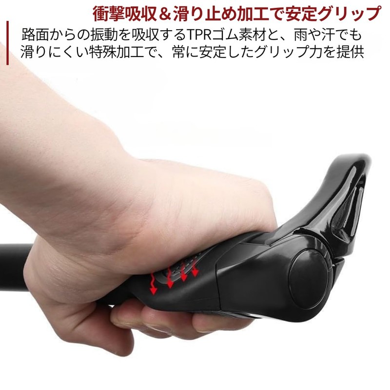 I'm so happy ハンドルグリップ 自転車 エルゴ 牛角 クロスバイク マウンテンバイク mtb