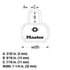 Master Lock 4681TBLK TSA Approved Luggage Lock with Key, 2