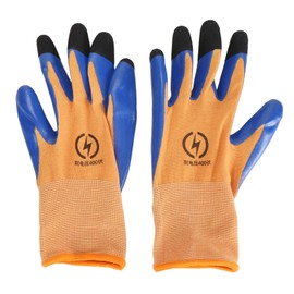 Electric Insulated Gloves, 400 V Voltage Resistance Electrician High Voltage Gloves with Touchscreen Design, Flame Retardant Insulation Work Gloves, Anti-Lip