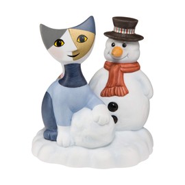 Rosina Wachtmeister Goebel Bella Pupazzo di Nev Cat with Snowman Novelty 2018