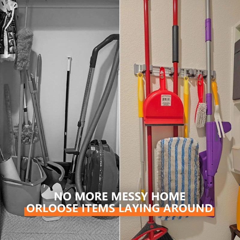 reliahom Broom Holder Wall Mount Mop and Broom Hanger Wall