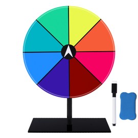 Glodecart 8 Inch Spinning Wheel for Prizes, Prize Wheel Spinner with Stand for Trade Shows Birthday Home Party Supplies Classroom Activities Spin The Wheel Game, Tabletop Roulette Spinner Wheel
