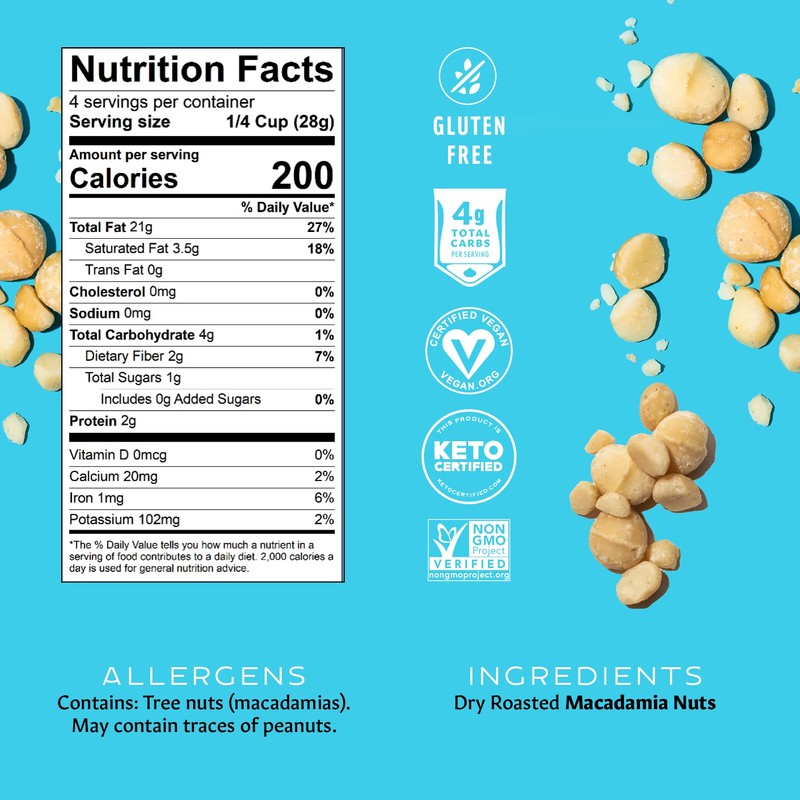 Mauna Loa Premium Hawaiian Roasted Macadamia Nuts, Unsalted Flavor 4