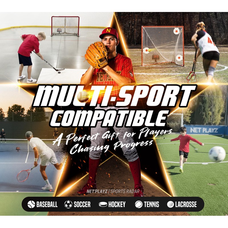 Net Playz Multi-Sport Personal Speed Radar Detector Gun Major Baseball