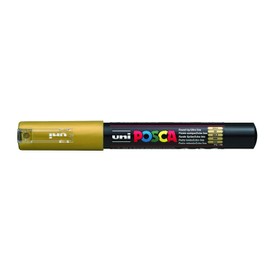 Uni-Ball Posca Marker PC-1M, goldfarben, ein Stift