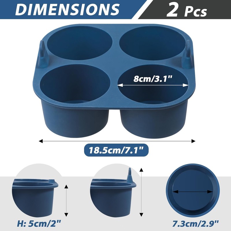 Webake 2PCS Jumbo Silicone Air Fryer Muffin Pan for Baking,