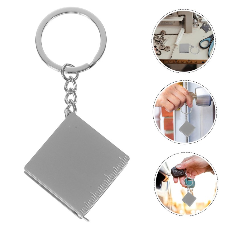 WHAMVOX 1pc Tape Measure Keychain Portable Retractable Measuring Tool with