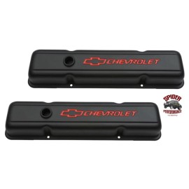 Proform 1978-1986 Chevy C/K pickup small block valve covers BOWTIE BLACK SHORT kit