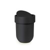 Umbra Touch Waste Can, Small 1.6 Gallon Trash Can with Lid, Swing Lid Waste Basket, Garbage Can with Lid for Washroom/Bathroom, Soft Touch, Black