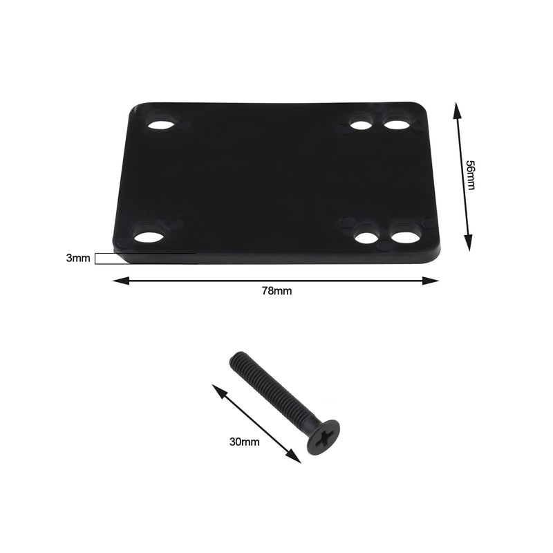 eMagTech 2PCS 3mm Skateboard Riser Pads with 30mm Screws &