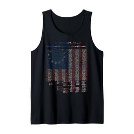 Declaration of Independence 1776 Betsy Ross Flag Vintage 250 Tank Top