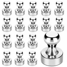 LOVIMAG Fridge Magnets 18Pcs Refrigerator Whiteboard Small Strong Magnet Classroom Kitchen Accessories Decorative Locker Set Decor Must Haves Office Calendar Refrigerador Magnetic Cute Crafts Silver