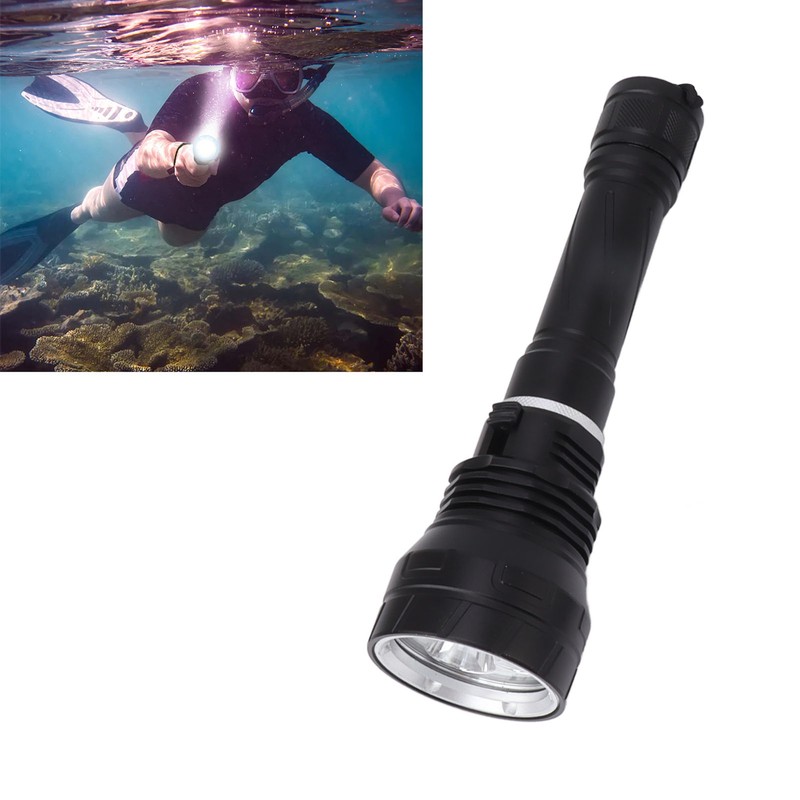 IPX8 Waterproof Diving Flashlight 100000lm Professional 100m Underwater Bright Submarine