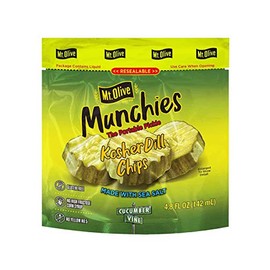 Mt Olive Munchies Kosher Dill Chips with Sea Salt, 4.8 ounces (Pack of 6)
